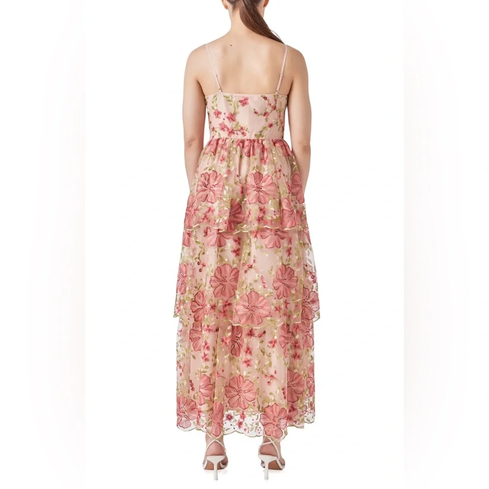 Endless Rose - Floral Embroidered Tiered Maxi Dress - Picture 3 of 8